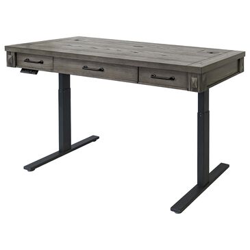 Martin Furniture Avondale Electronic Sit and Stand Desk in Gray Weathered Oak, , large