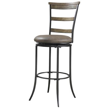 Richlands Furniture Charleston Ladderback Barstool in Dark Grey and Desert Tan, , large