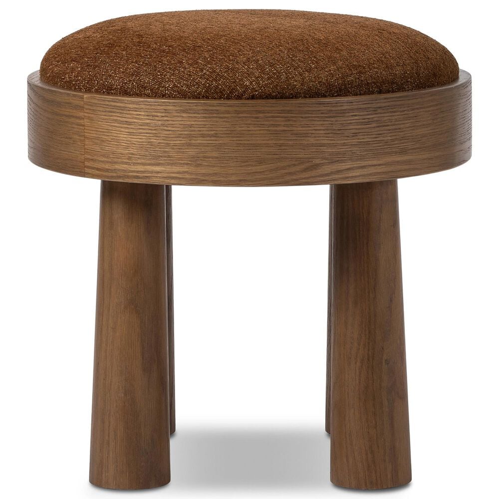 Four Hands Louise Accent Stool in Crypton Wayfarer Sienna, , large