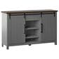 RTJ Furniture 2-Door Sideboard with Wine Storage in Antique Gray, , large