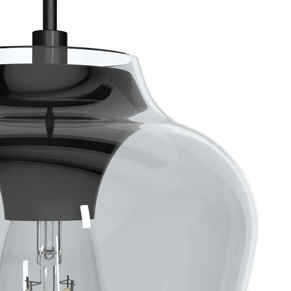 Hunter Vidria 7.25&quot; 1-Light Mini Pendant in Matte Black, , large