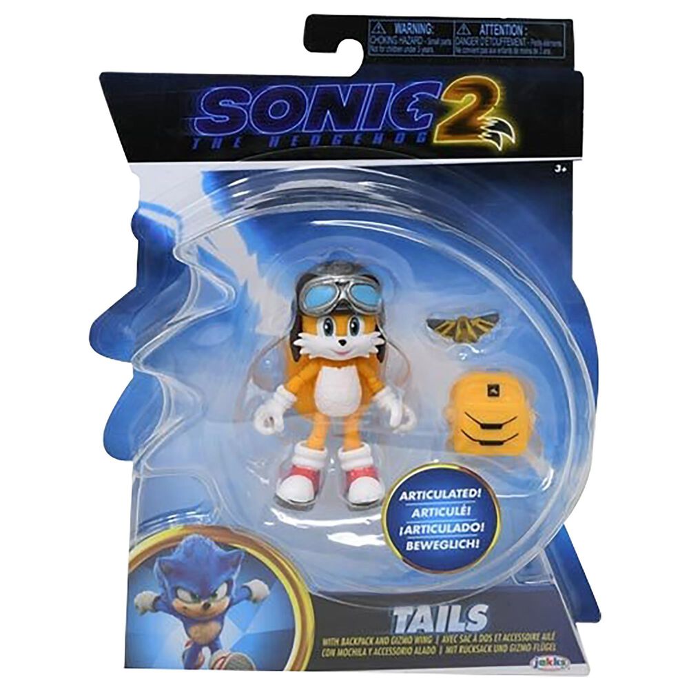 Sonic The Hedgehog Tails with Backpack and Gizmo Wing Action Figure, , large