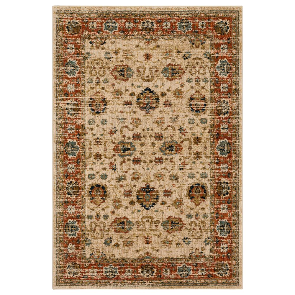Karastan Spice Market Koyna Cream 12" x 15" Area Rug, , large