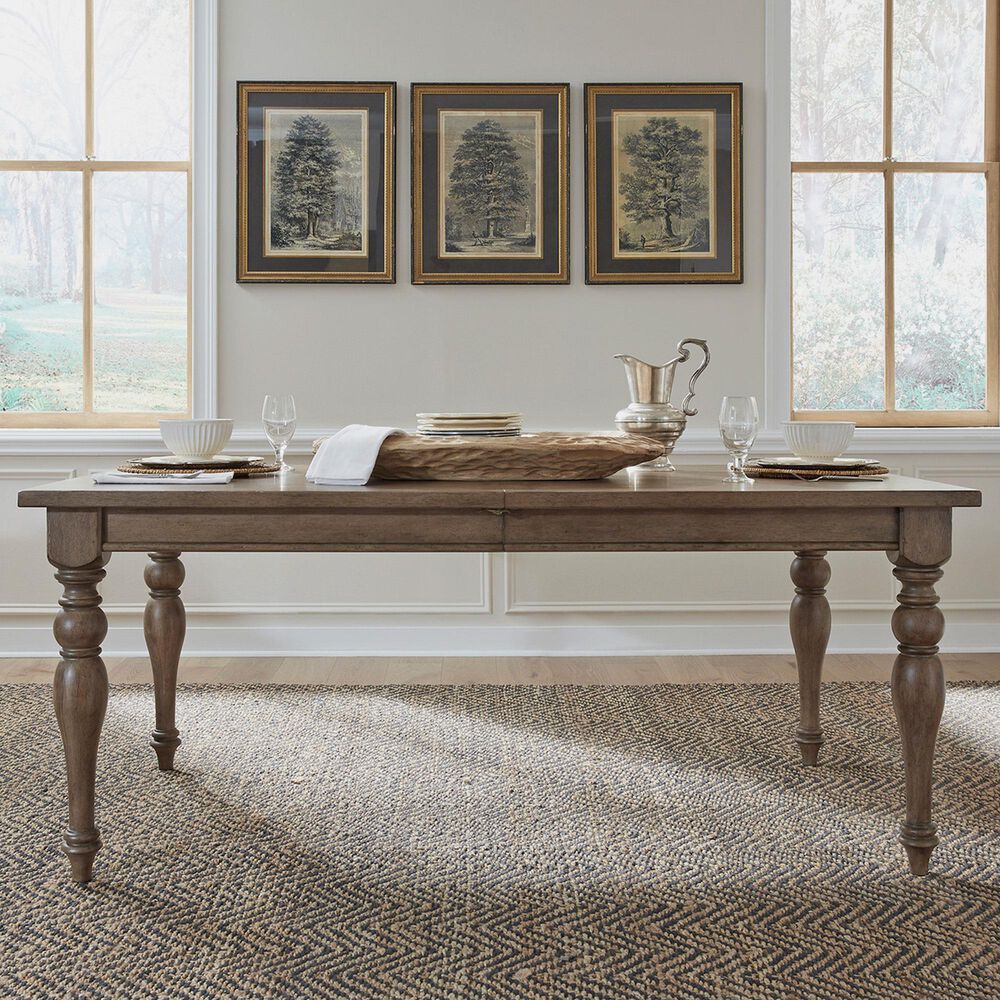 Liberty Furniture Americana Farmhouse Dining Table in Dusty Taupe - Table Only, , large
