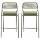 Zuo Modern Rio Patio Barstool in Green (Set of 2), , large