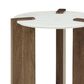 Ashley Isanti Round End Table in White and Brown, , large
