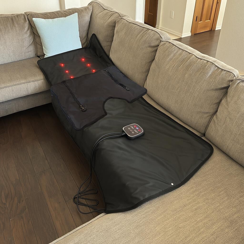 EZlife Sauna Blanket with Red Light LED Therapy w/ ultra low EMF
