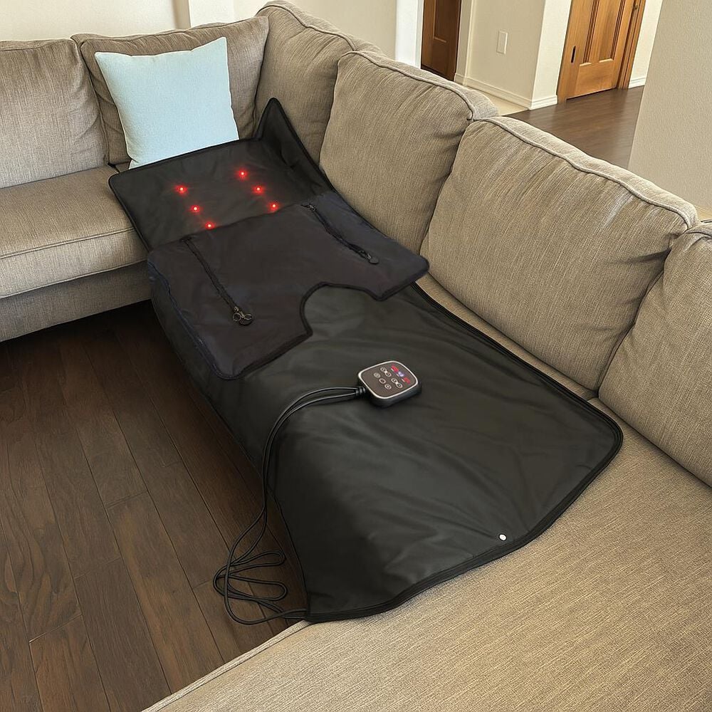 EZlife Sauna Blanket with Red Light LED Therapy w/ ultra low EMF, , large