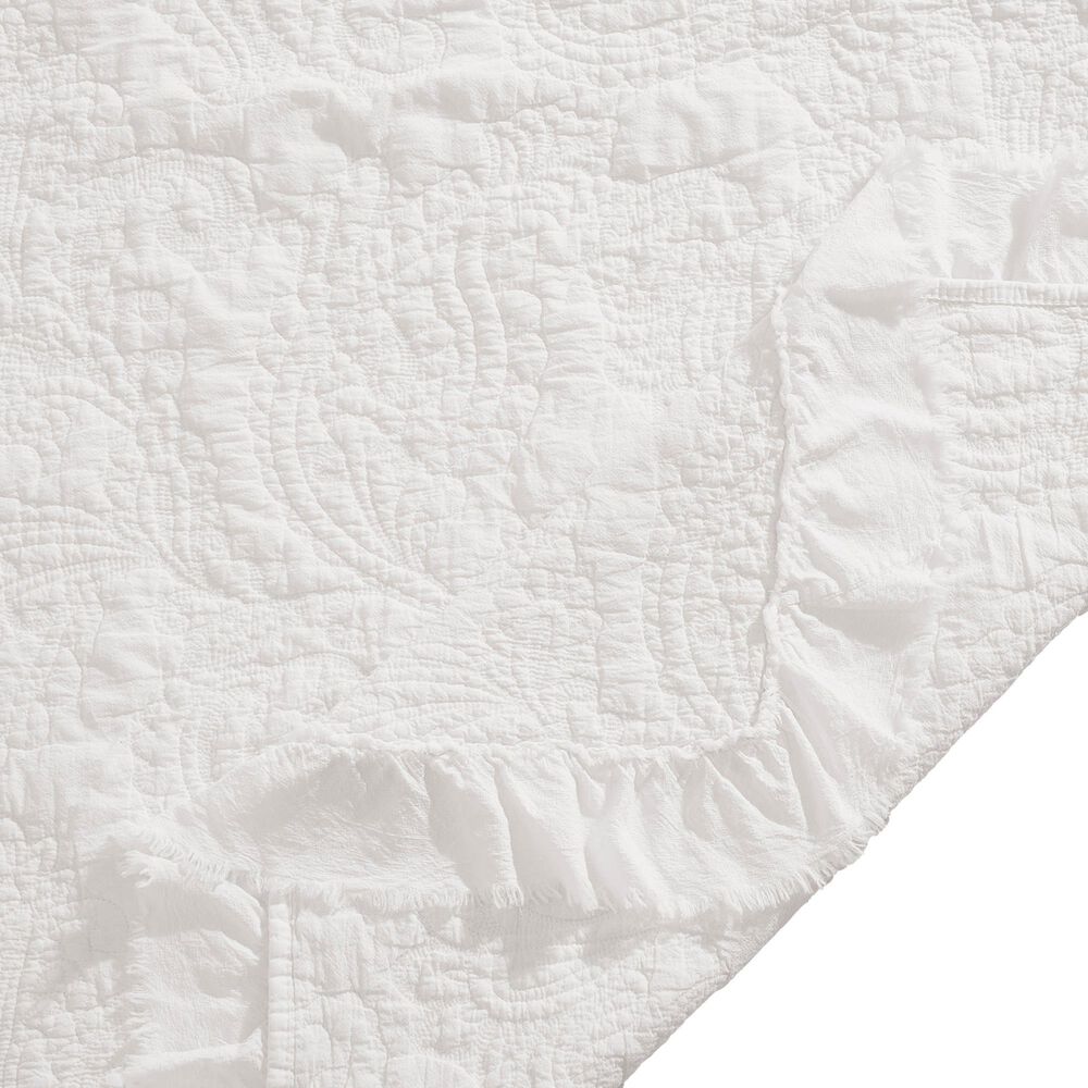 HiEnd Accents Sadie 3-Piece Full/Queen Quilt Set in White, , large