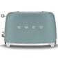 SMEG Retro-Style 2-Slice Toaster in Matte Emerald Green and Polished Chrome, , large