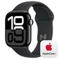 Apple Watch Series 10 GPS + Cellular 42mm Jet Black Aluminum Case with Black Sport Band - M/L, , large