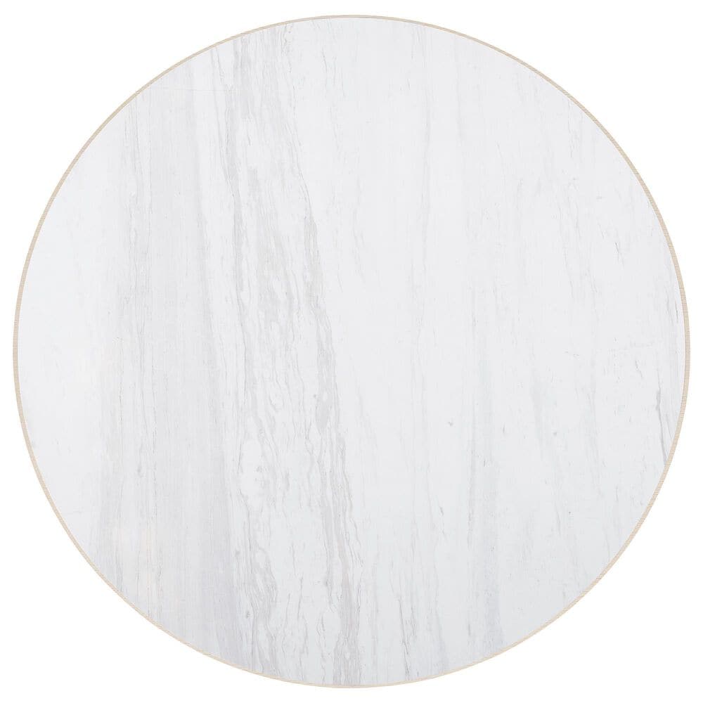 Hooker Furniture Westwood Round Dining Table in Polished Limestone, White and Gray - Table Only, , large