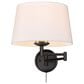 Golden Lighting Eleanor 1-Light Articulating Wall Sconce in Matte Black, , large