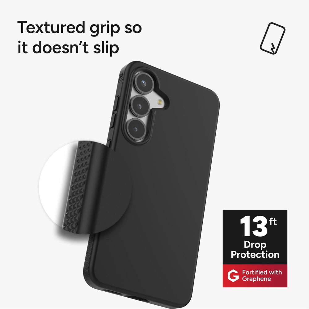 Zagg Milan Snap Opaque Case for Samsung Galaxy S25 Plus in Black, , large