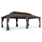 HOMLUX 12" x 24" Hardtop gazebo with double roof in Bronze, , large