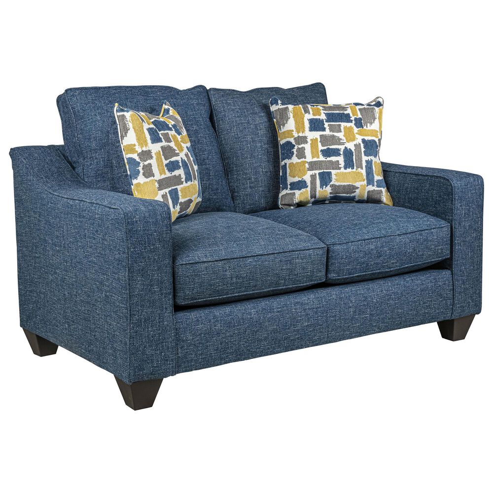 J Cooper USA Galaxy Stationary Loveseat in Azure, , large
