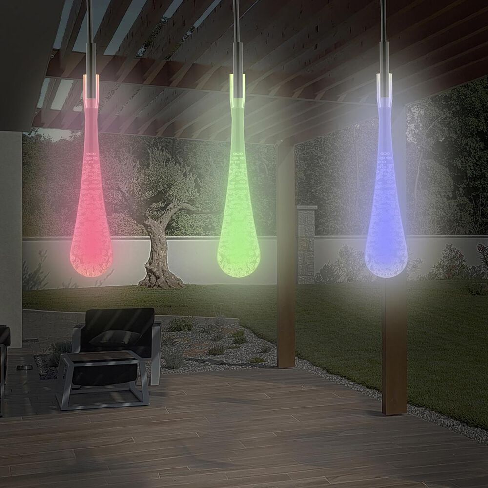 Timberlake Pure Garden Tear Drop String Solar Lights in Multi-Color, , large
