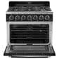 Unique Appliances Classic Retro 36" Pro Convection Gas Range in Midnight Black, , large