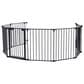 HOMLUX 8-Panel Adjustable Pet Gate in Black, , large