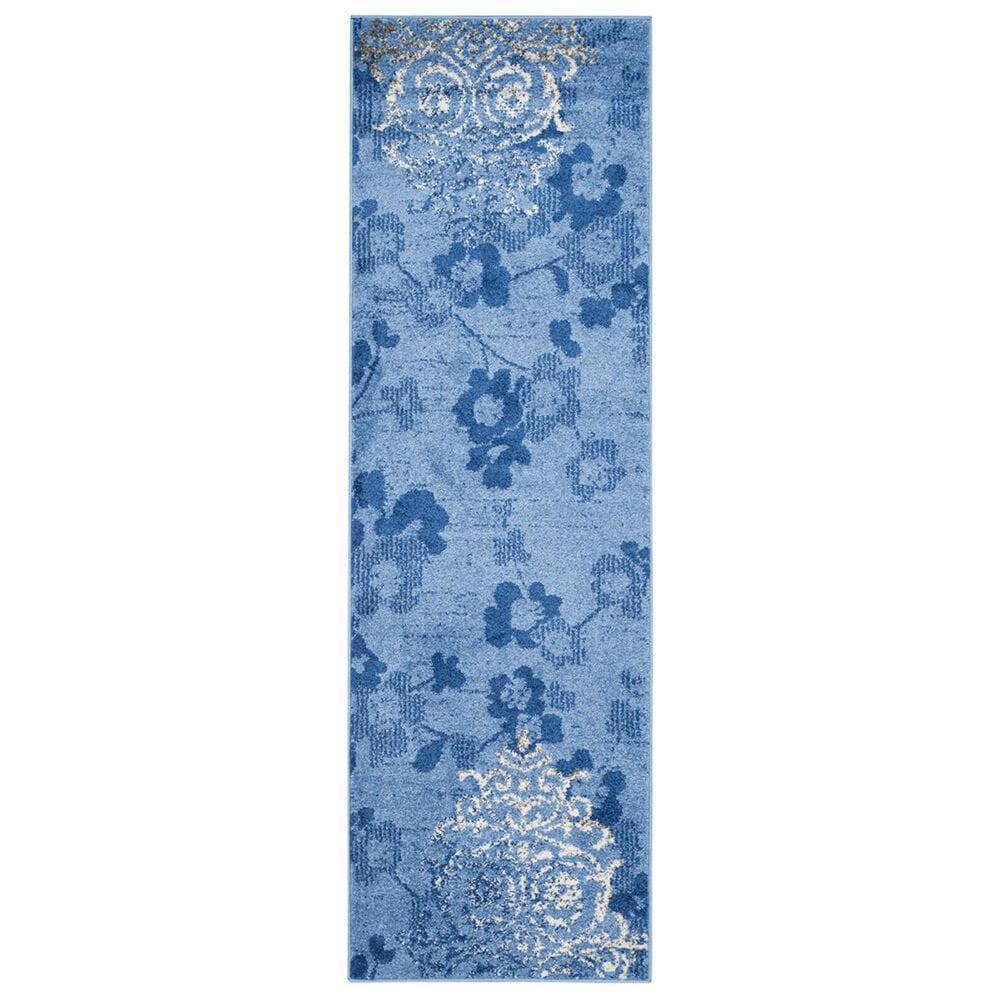 Safavieh Adirondack ADR114F-212 2&#39;6&quot; x 12&#39; Light Blue/Dark Blue Runner, , large