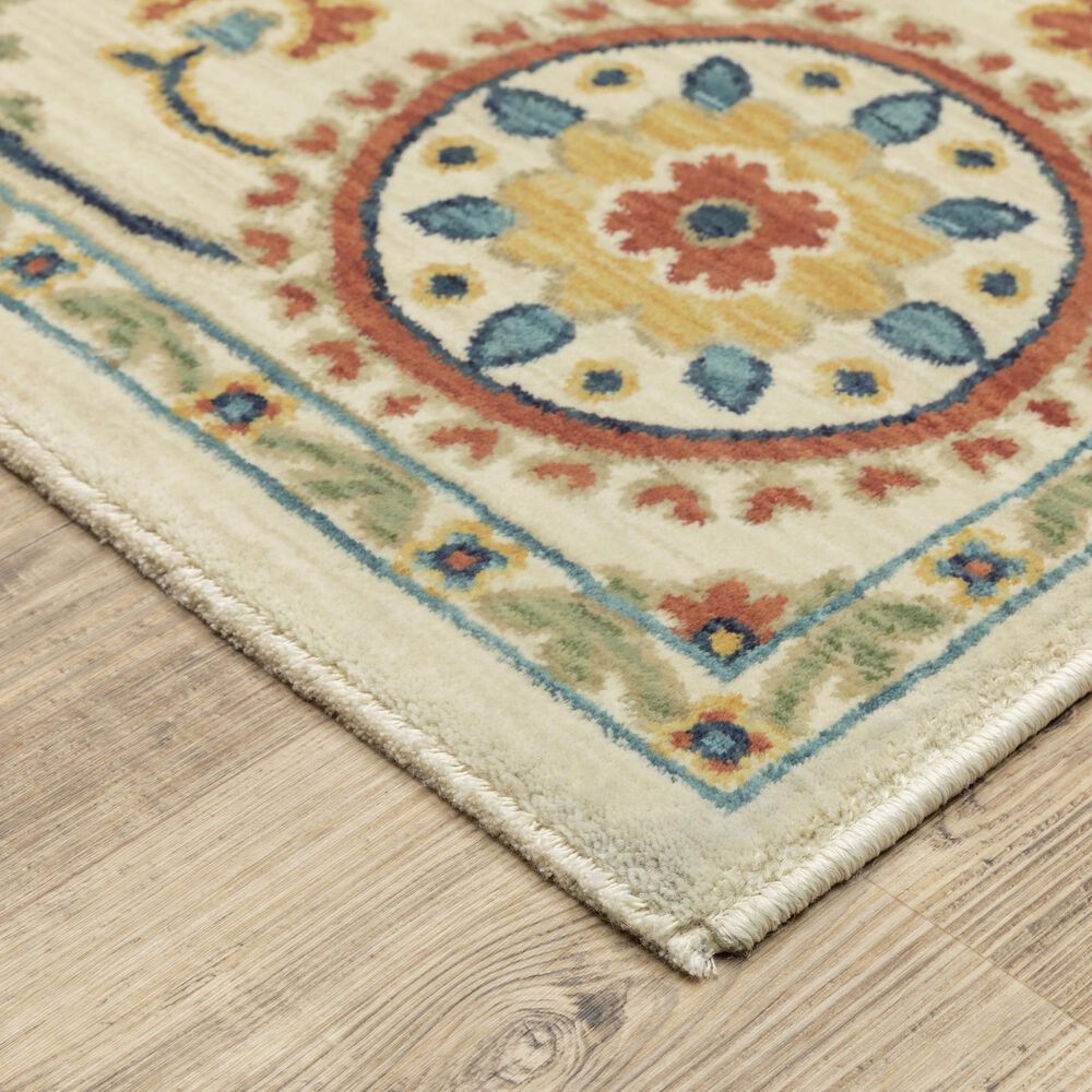 Oriental Weavers Francesca FR07A 2&#39; x 3&#39; Ivory Area Rug, , large