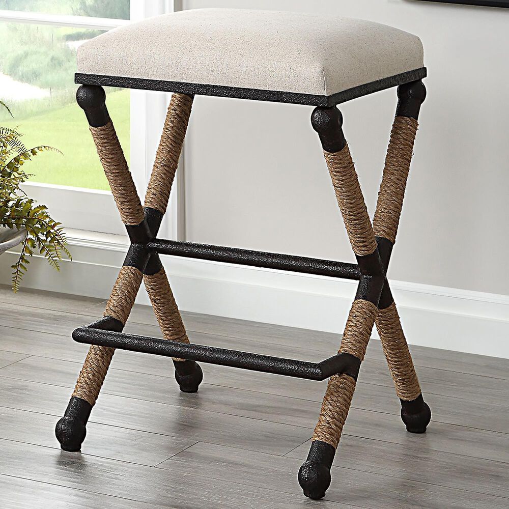Uttermost Firth Counter Stool in Oatmeal, , large