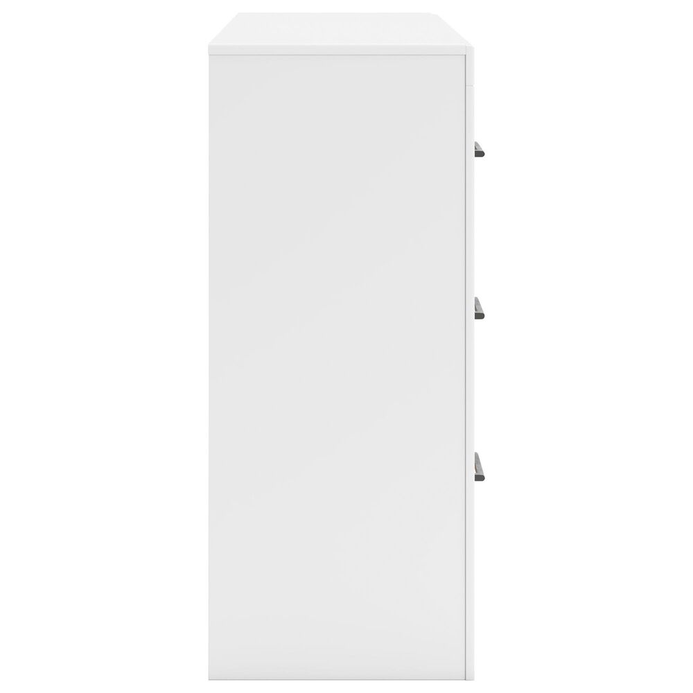 Ashley Charbitt 6-Drawer Dresser in Matte White and Replicated Oak Grain, , large