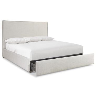 Bernhardt Sawyer Queen Upholstered Storage Bed in White, , large