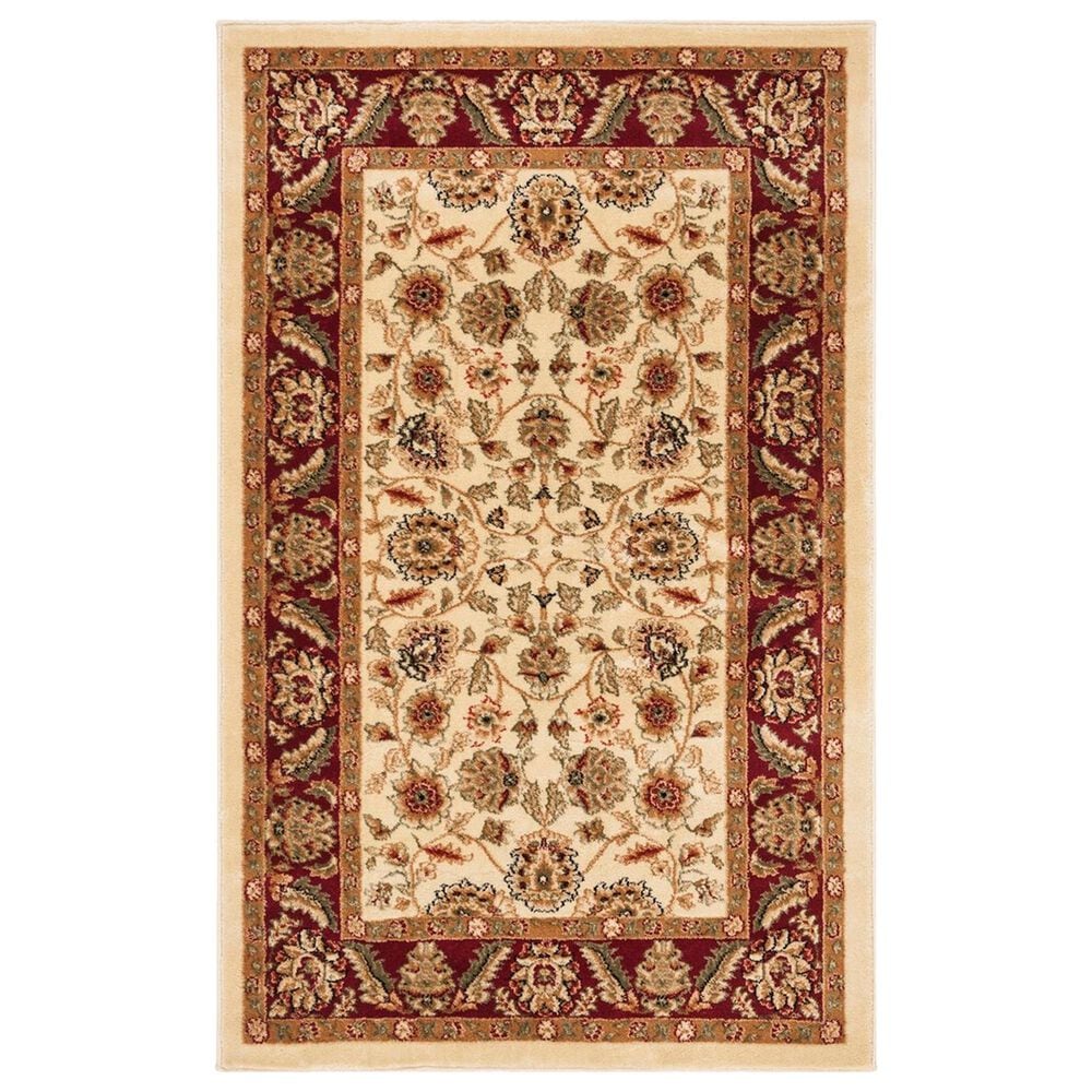 Safavieh Lyndhurst LNH215 3"3" x 5"3" Ivory and Red Area Rug, , large