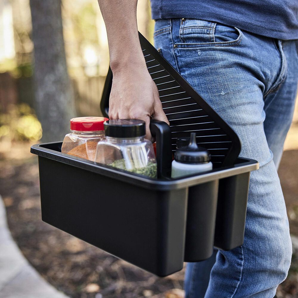 Weber Weber Works Caddy with Tray Lid in Black, , large