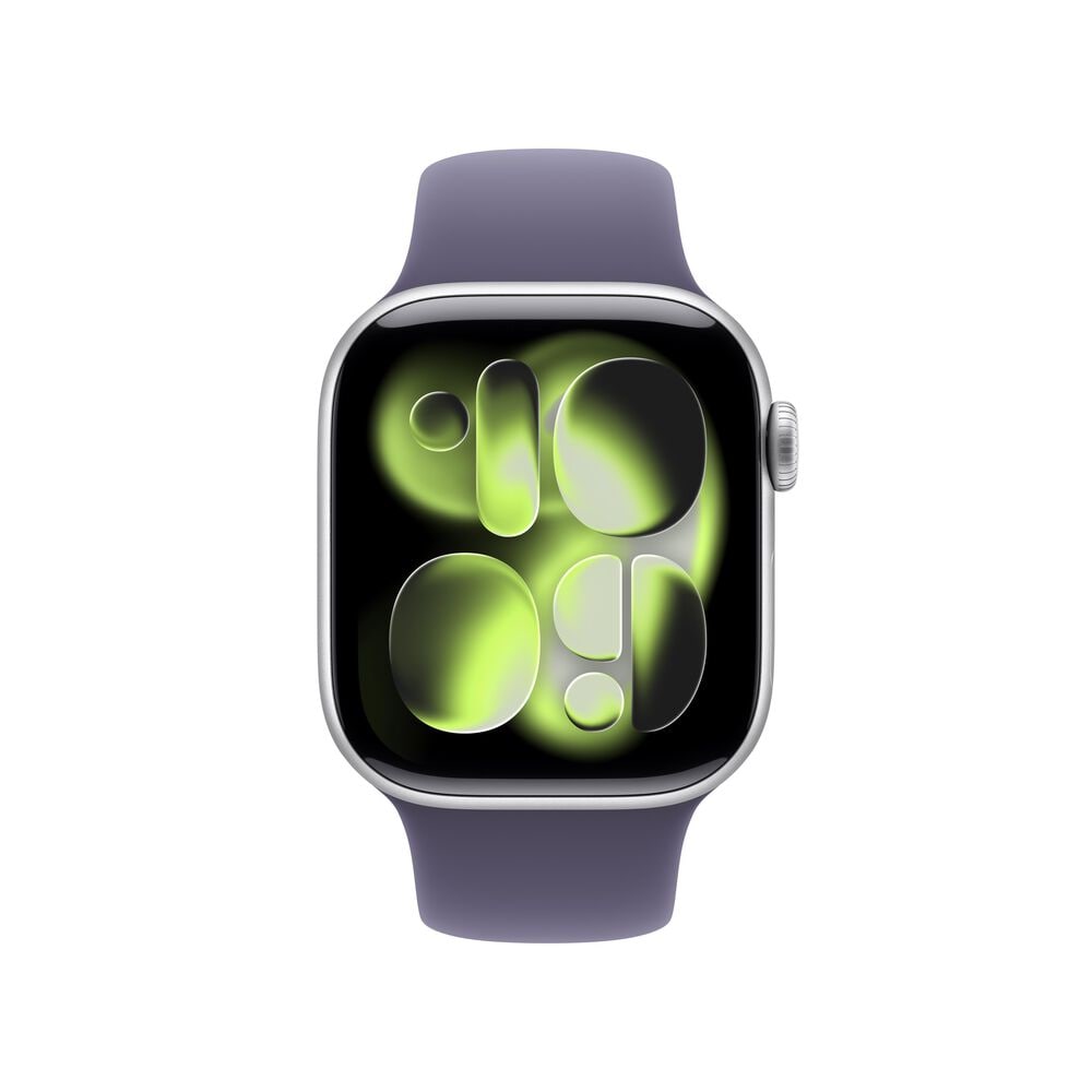 Apple Watch Series 11 &#40;GPS&#41; 42mm Silver Aluminum Case with Purple Fog Sport Band - M/L - Silver - &#40;2025&#41;&#40;Pre-Order&#41;, , large