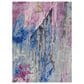Nourison Prismatic PRS11 5"7" x 7"5" Silver, Purple and Blue Area Rug, , large