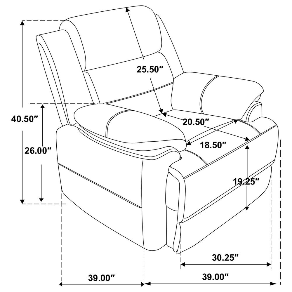 Coaster Ellington Accent Arm Chair in Dark Brown, , large