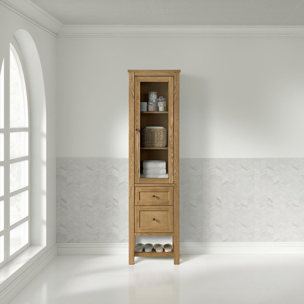 James Martin Vanities Breckenridge 22&quot; Linen Cabinet in Light Natural Oak, , large