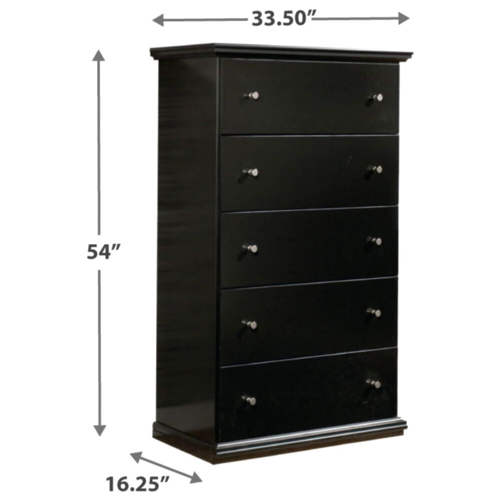 Ashley Maribel 5 Drawer Chest in Black, , large