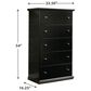 Ashley Maribel 5 Drawer Chest in Black, , large