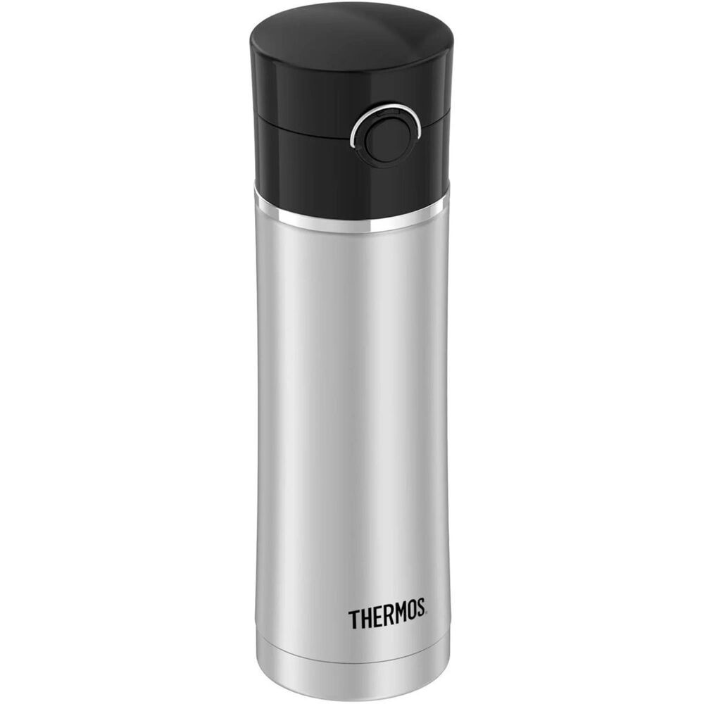 Thermos 16 Oz Sipp Vacuum Insulated Stainless Steel Drink Bottle in Steel Black , , large