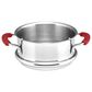 Rachael Ray 3-Quart Covered Steamer Set in Cranberry Red, , large