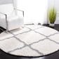 Safavieh Parma Shag PMA521A 6"7" Round Cream and Grey Area Rug, , large