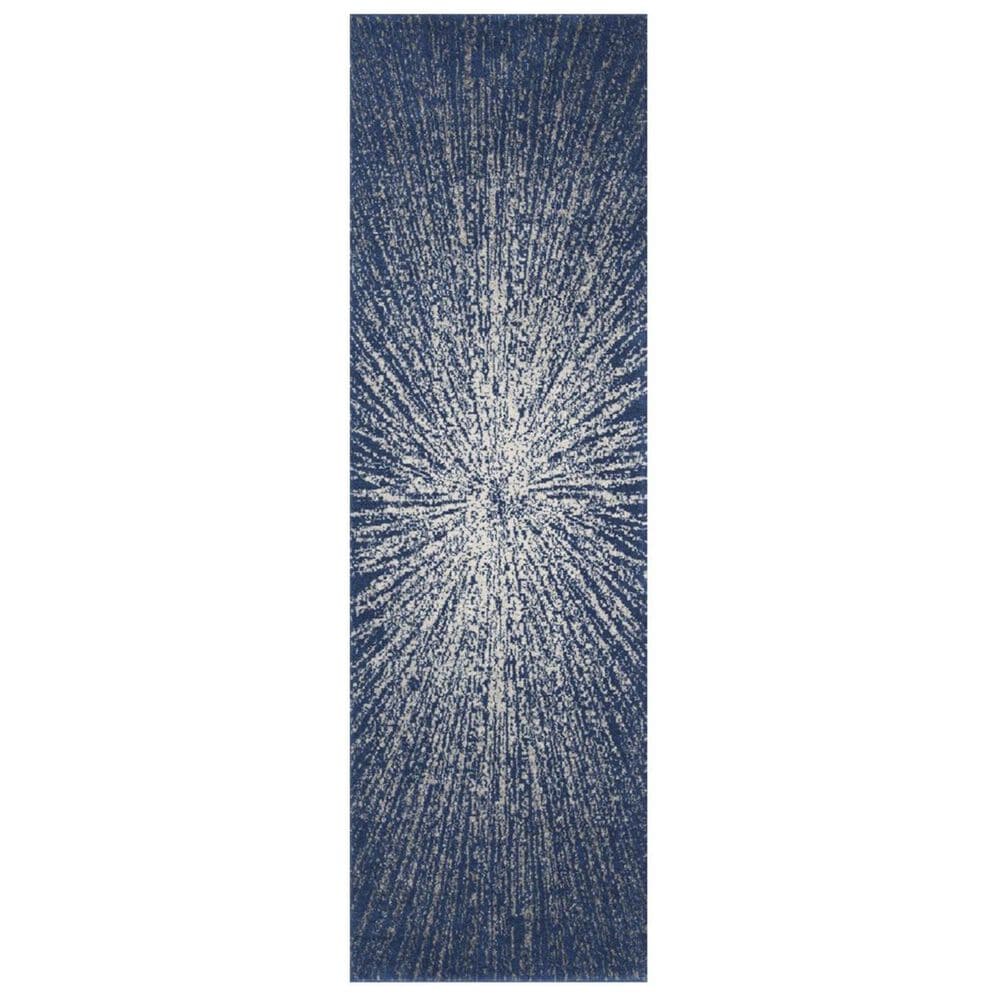 Safavieh Evoke EVK228N 2"3" x 11" Navy and Ivory Runner, , large