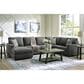 Ashley Edenfield 3-Piece Left Facing Sectional with Chaise in Charcoal, , large
