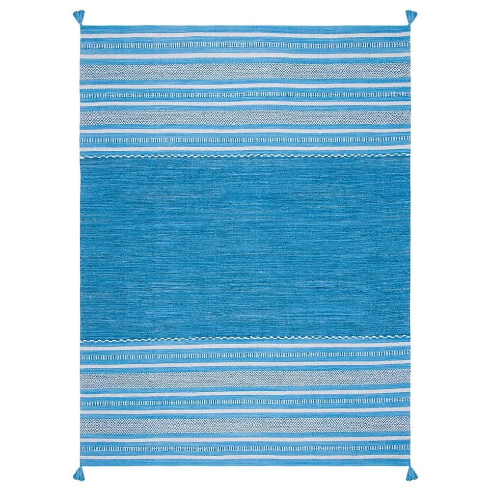 Safavieh Montauk MTK215M 8" x 10" Blue and Grey Area Rug, , large