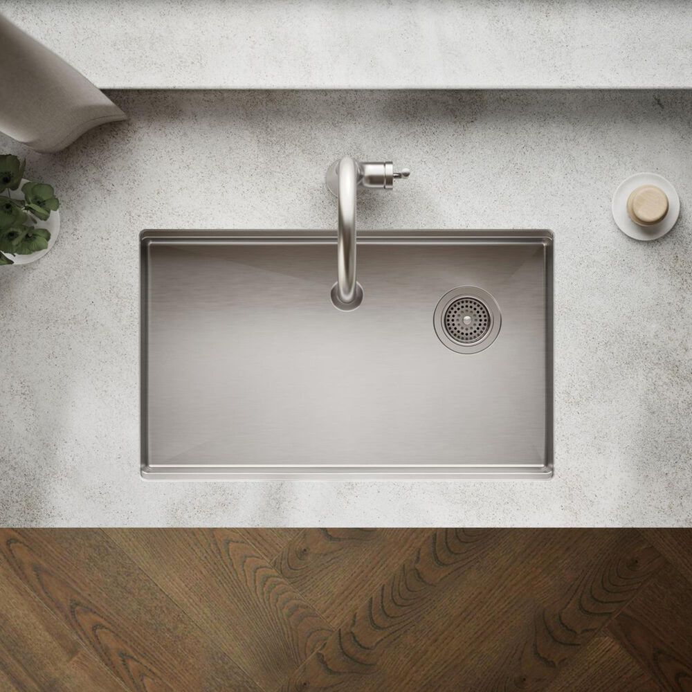 Kohler Strive 29" Undermount Single-Bowl Workstation Kitchen Sink in Stainless Steel, , large