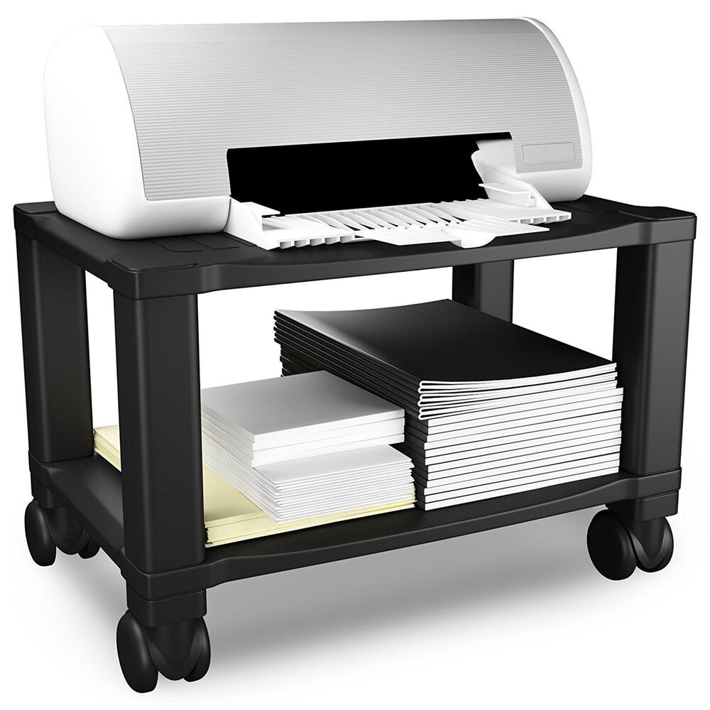 Timberlake 2-Tier Office Rolling Cart in Black, , large
