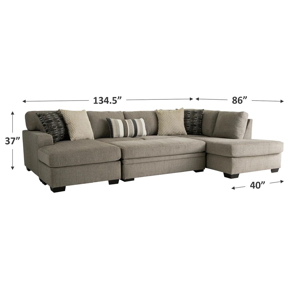 Northwestern Bri 2-Piece Sectional in Bri Pewter, , large