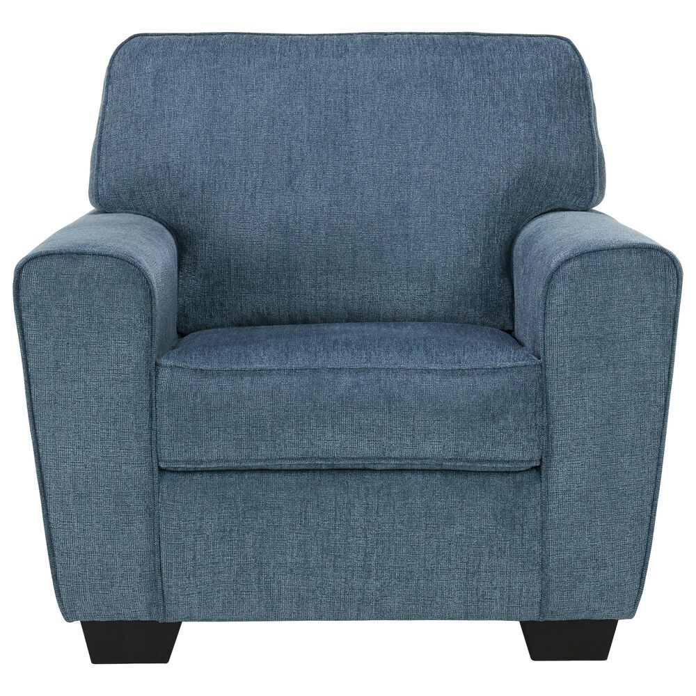 Ashley Cashton Chair and Ottoman in Blue, , large