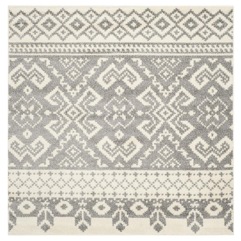 Safavieh Adirondack ADR107B-4SQ 4" x 4"  Ivory/Silver Square Rug, , large
