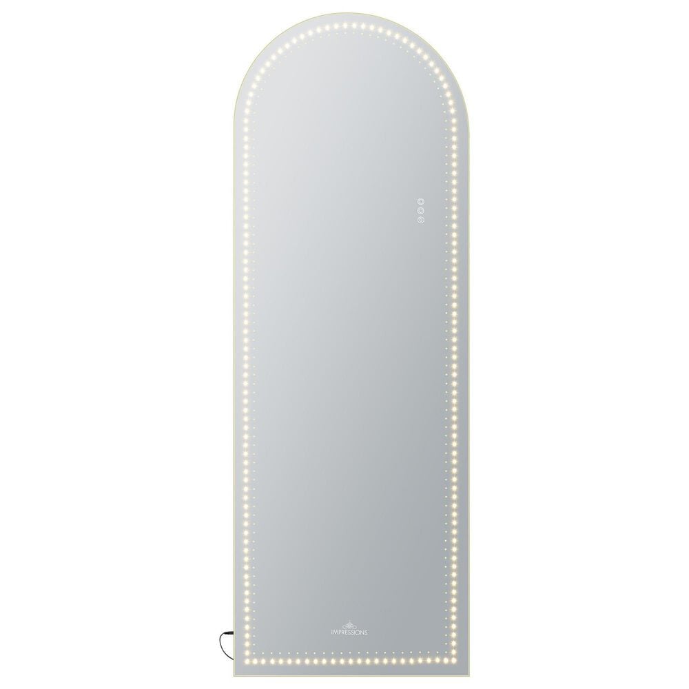 Impressions Vanity Stage Lite Arch Full Length Vanity Mirror in Silver, , large