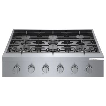 Bosch 36" Gas Cooktop with 6 Burners in Stainless Steel, , large