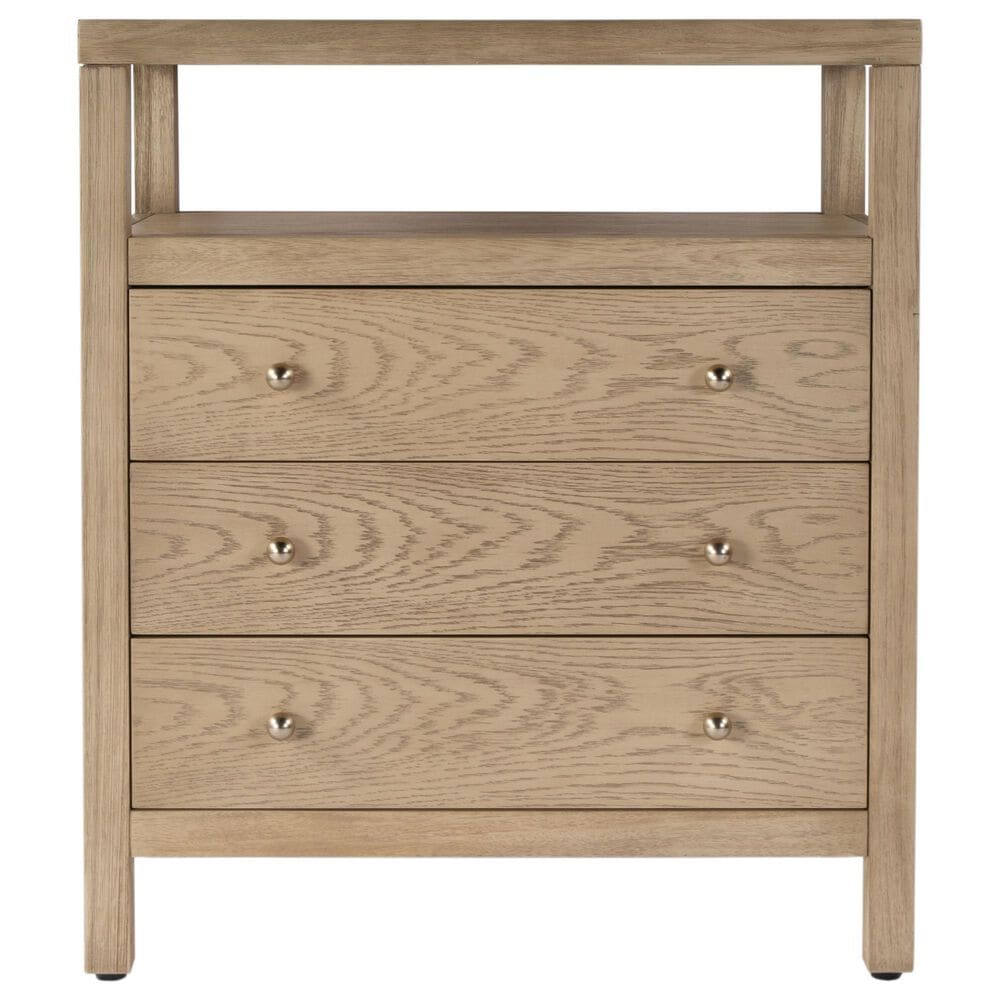 Butler Specialty Company Nora 3-Drawer Nightstand in Light Oak, , large